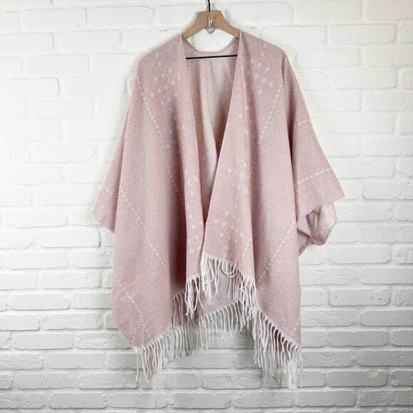 Gentle Fawn Hermosa Cardigan Fringe Shawl Wrap Pink Soft Feel Layering Size XS/S - Picture 1 of 14